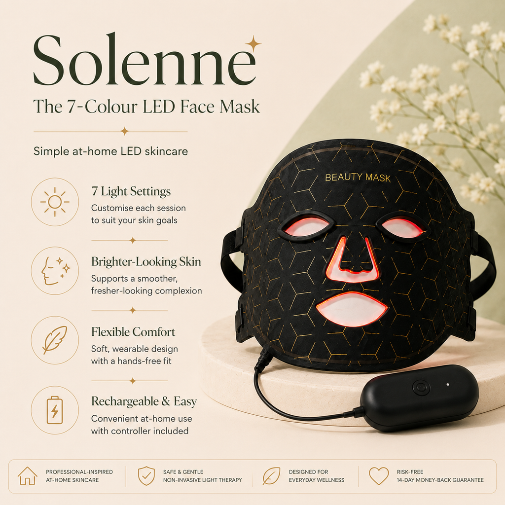 Solenne – The 7-Colour LED Face Mask for Brighter, Smoother-Looking Skin