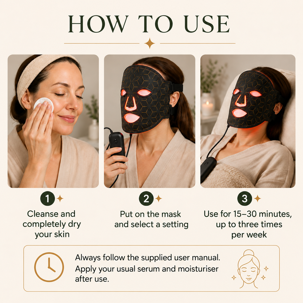 Solenne - 7-Colour LED Face Mask for Brighter, Smoother-Looking Skin