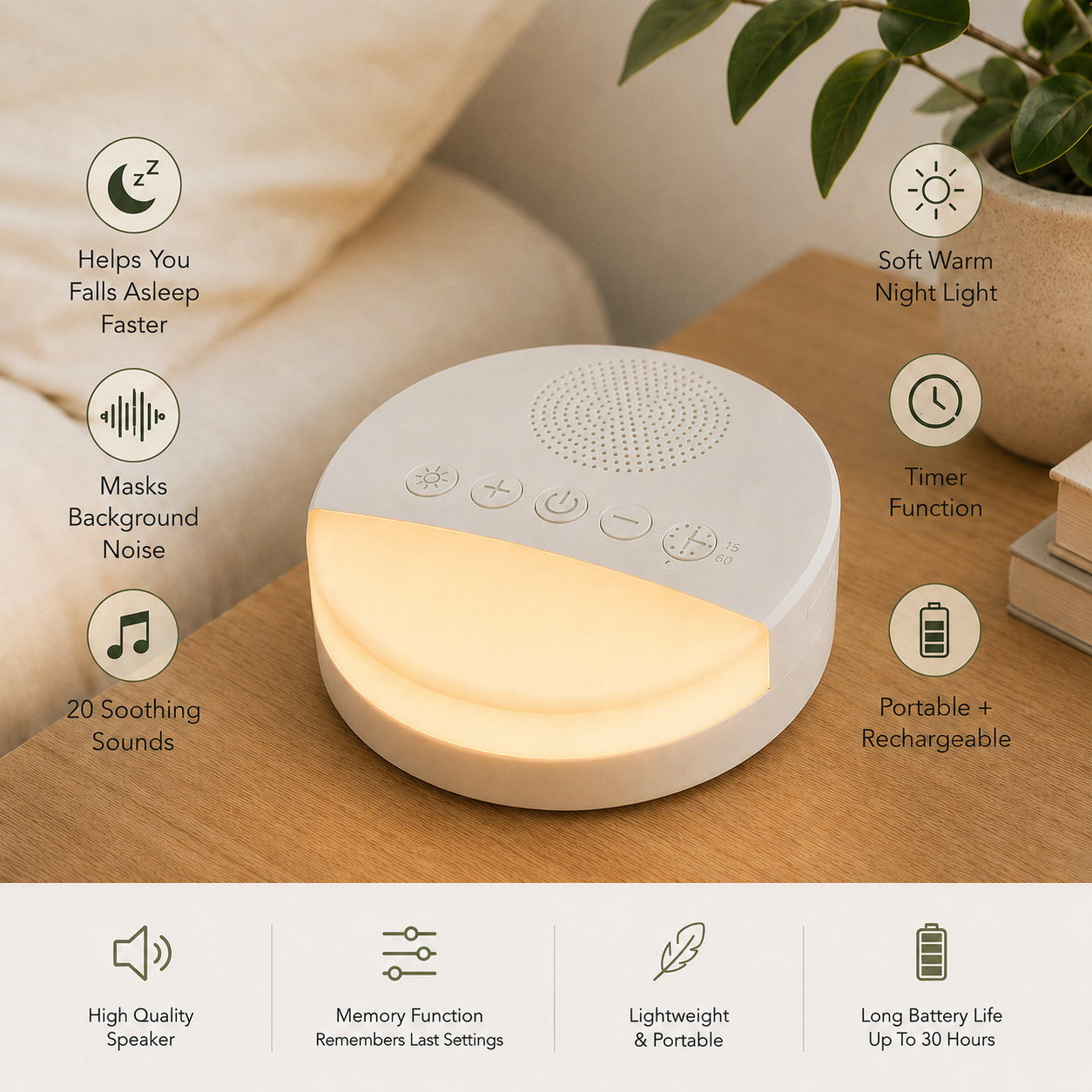 SageCalm Serenity - The White Noise Machine For Adults