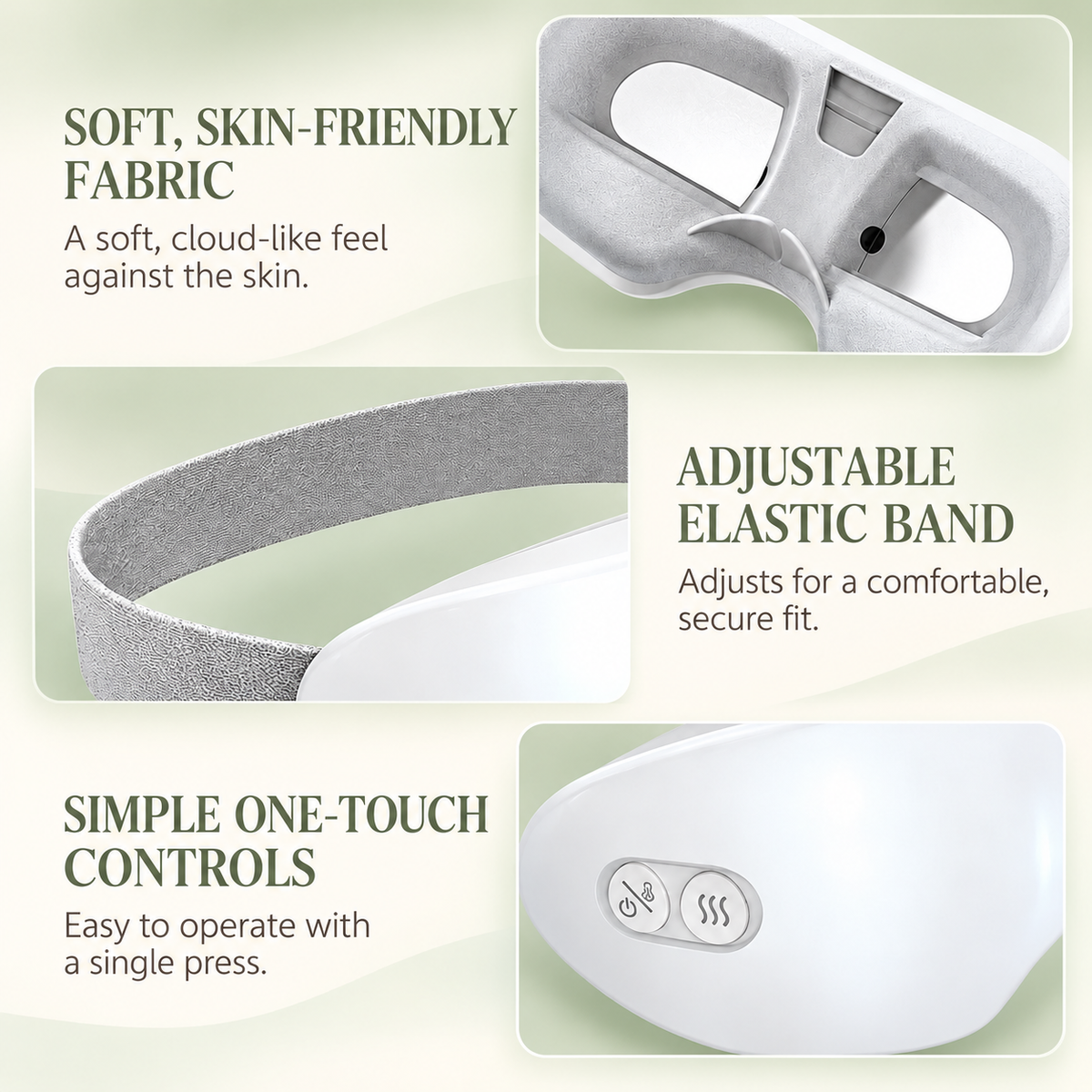 Nuvelle - Cordless Warm Mist Eye Mask for Tired Eyes